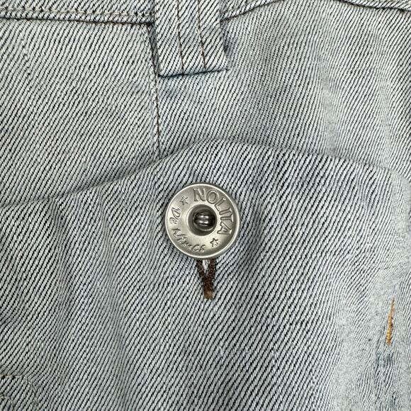 Nolita De Nimes Wide Leg High Waisted Linen Blend Size 28 Light Wash Sailor - Picture 7 of 11